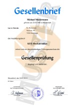 HWK Gesellenbrief Kaufen Muster 03